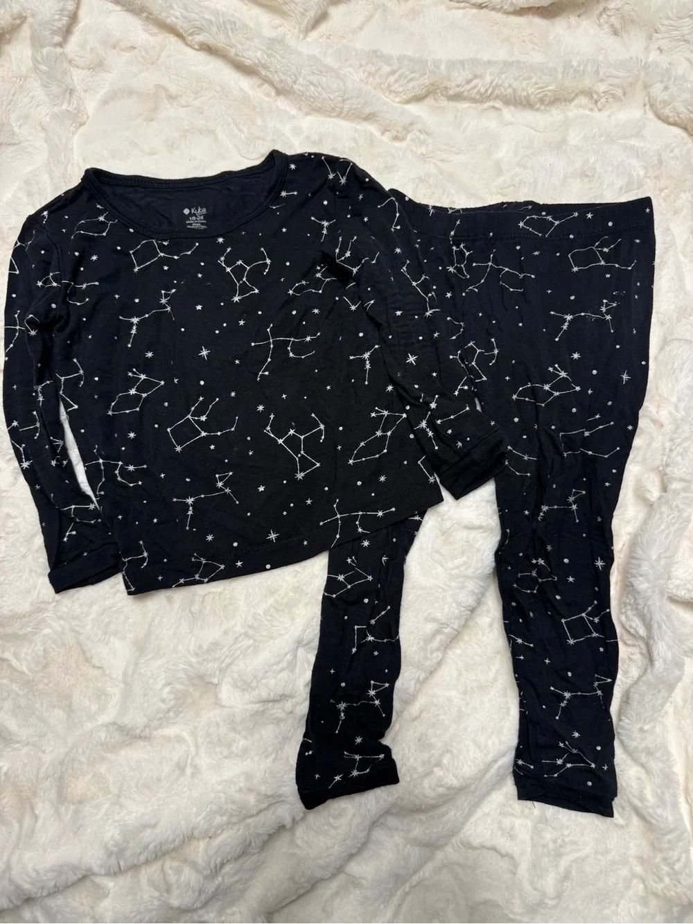 Kyte BABY Black Constellation Kids Pajama Set